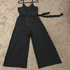 NWT Nine West Wide Leg Jumpsuit Large Black
